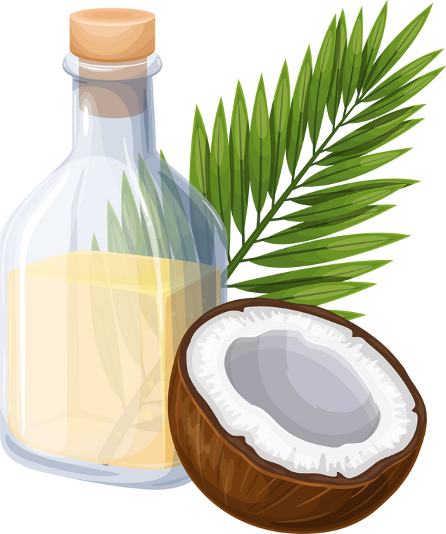 Coconut with Coconut Oil